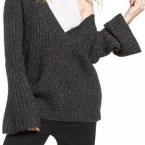 LIKE NEW TREASURE & BOND Bell Sleeve V-neck Oversized Sweater, S-M